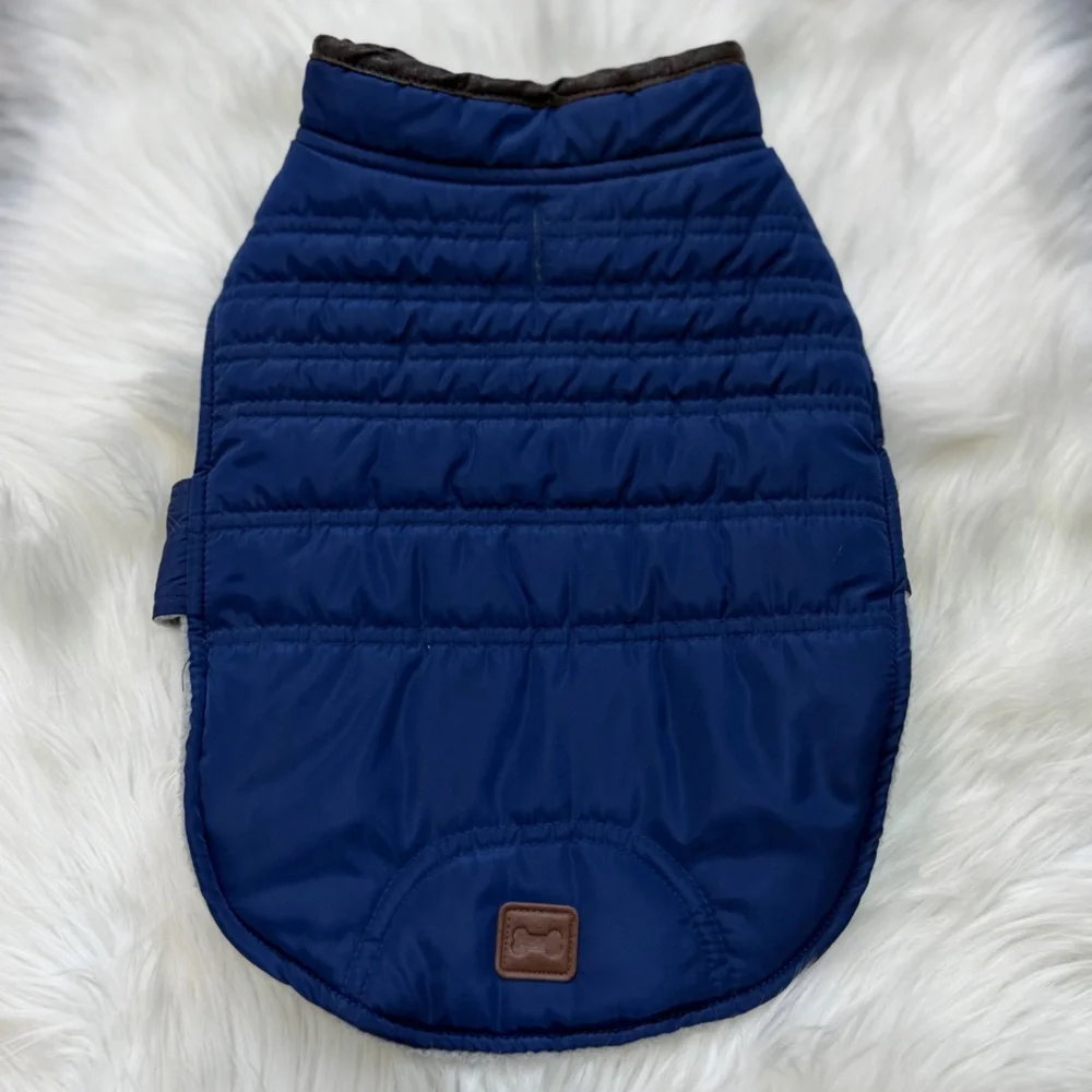 Bond & Co. Navy and Gray Reversible Quilted Barn Jacket Size Small